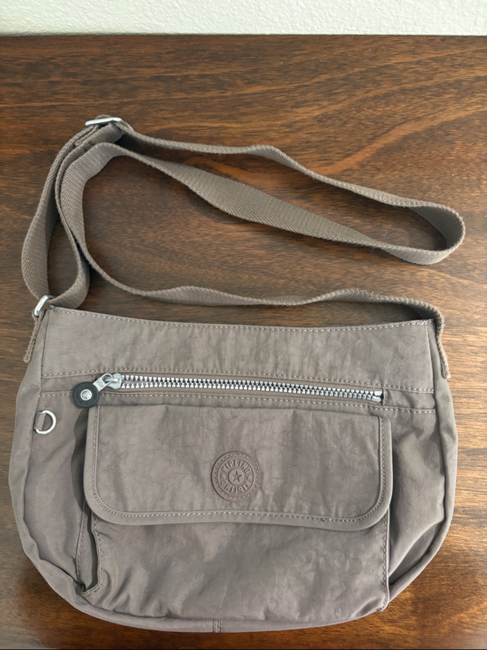 Kipling Taupe Brown Crossbody Shoulder Bag